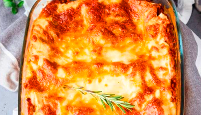 Lasanha de presunto e queijo!